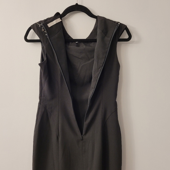 Luna Black Cocktail Dress with sequin neck line - Picture 7 of 11